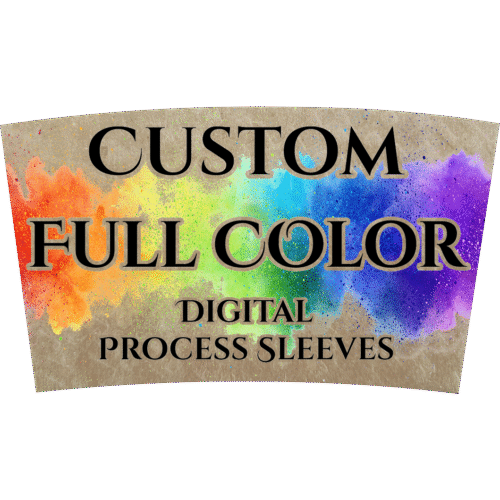 Custom Coffee Sleeves - Full Color Digital Process Sleeves