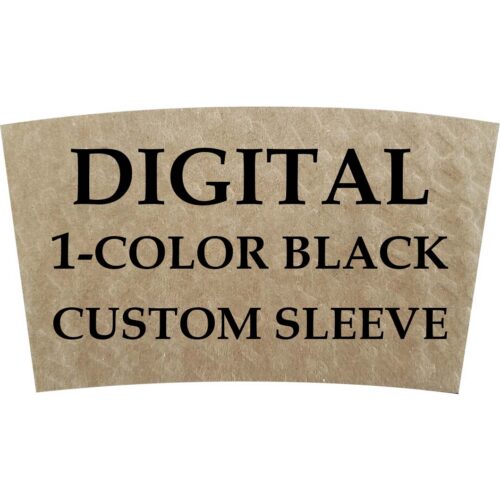 Custom Coffee Sleeves - 1 Color Digital Printed Sleeves