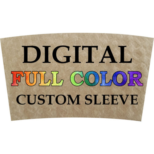 Custom Coffee Sleeves - Full Color Digital Process Sleeves